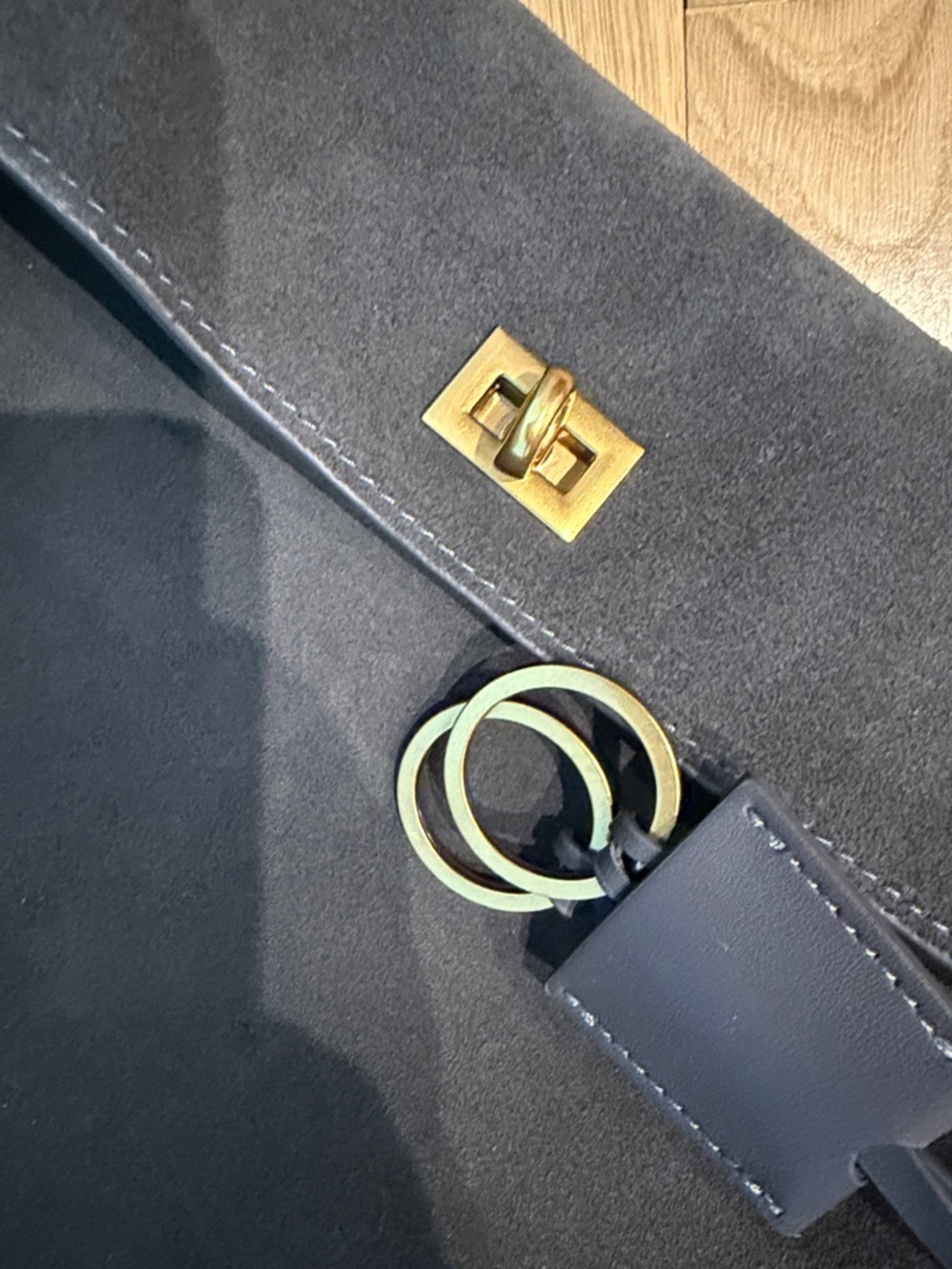Most Wanted ! Just like the Balenciaga Rodeo. Grey Suede. Brand new “It Bag”. - Picture 10 of 10